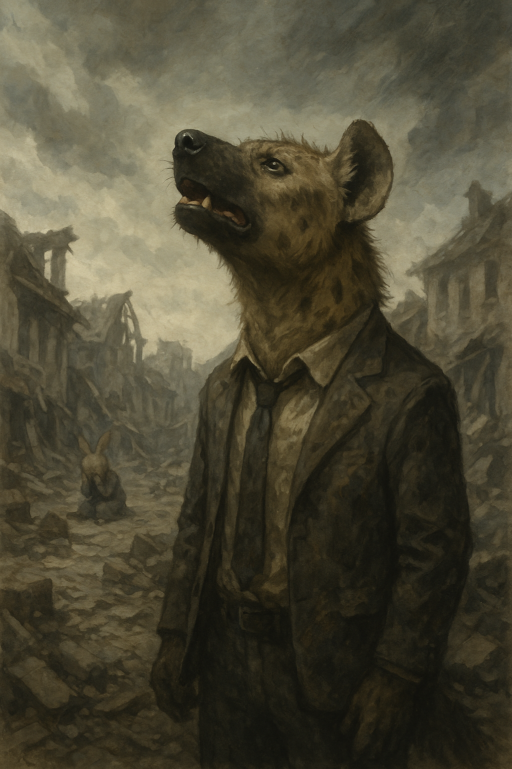 挿絵：空を仰ぐ姿のシルエット